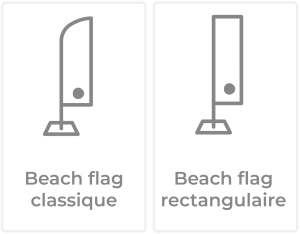 Beachflag - Drapeau publicitaire - Oriflamme